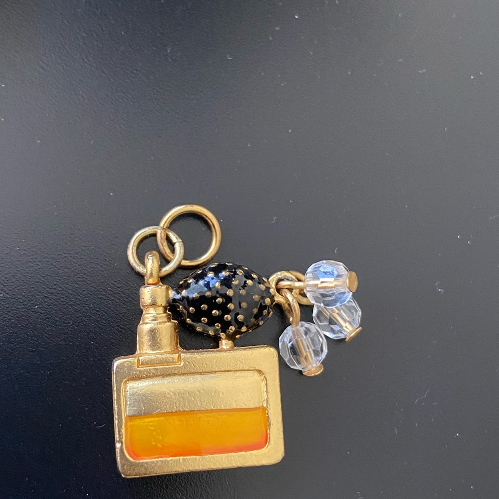 Vintage and Black Perfume Bottle Pendant - Picture 2 of 4